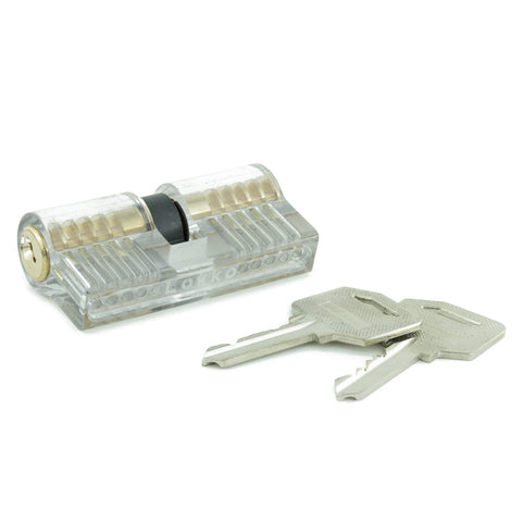 Clear Double-Sided Training Lock - Single Pin Picking Practice - UKBumpKeys