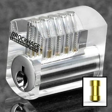 Brockhage Clear Plastic Practice Lock (Spool Pins) - UKBumpKeys