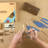 Lock Picking hands closeup with Lokko set + Lockpicks