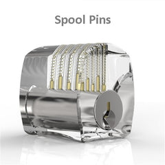 Clear Acrylic Practice Lock - Spool Pins - UKBumpKeys